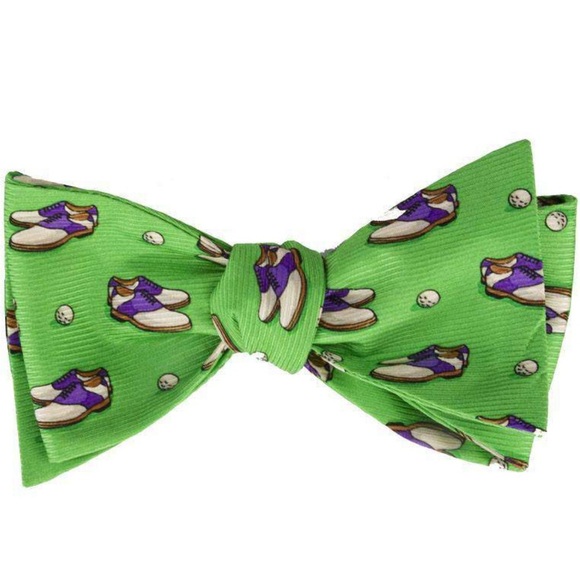 Old School Golf Shoes Bow Tie in Red by Southern Proper - Picture 9 of 9